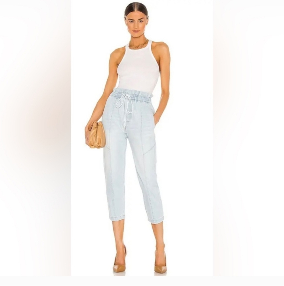 Pistola - Paperbag Cam Cropped Straight Jeans - SM